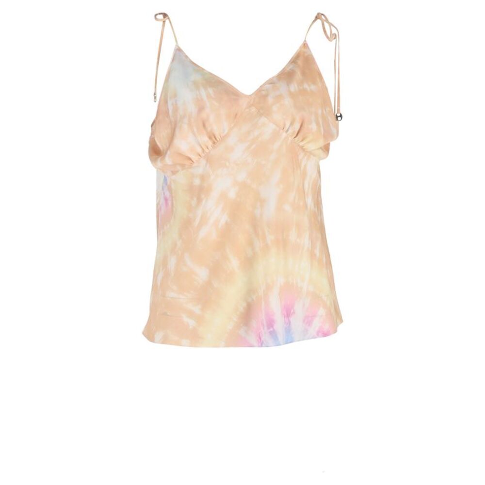 Paco Rabanne Tie-Dyed Self-Tie Camisole Top in Multicolor Polyester